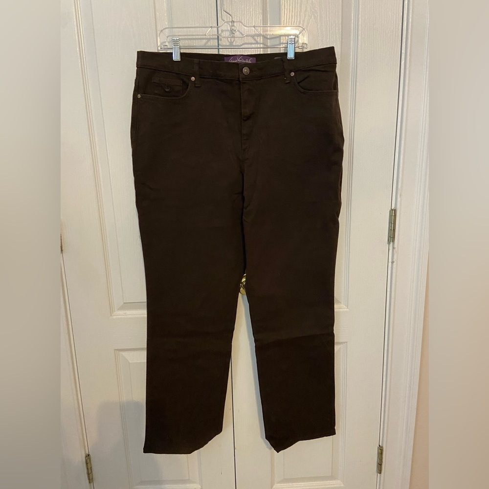 Gloria Vanderbilt Amanda Jean 18 Average Coffee Bean Brown NWOT